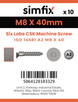 Simfix product label - 14581A208040-D