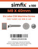 Simfix product label - 14581A208040-T