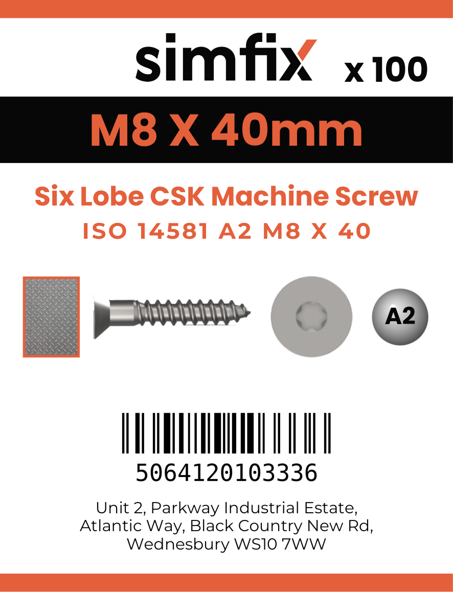 Simfix product label - 14581A208040-T