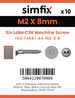 Simfix product label - 14581A402008-D