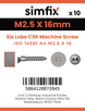 Simfix product label - 14581A4025016-D