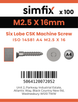 Simfix product label - 14581A4025016-T