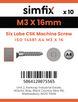 Simfix product label - 14581A403016-D