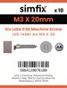 Simfix product label - 14581A403020-D
