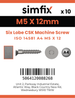 Simfix product label - 14581A405012-D