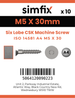Simfix product label - 14581A405030-D
