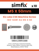 Simfix product label - 14581A405050-D