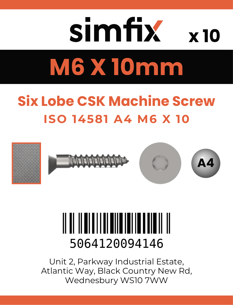 Simfix product label - 14581A406010-D