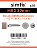 Simfix product label - 14581A406030-D