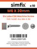 Simfix product label - 14581A406030-D