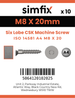 Simfix product label - 14581A408020-D