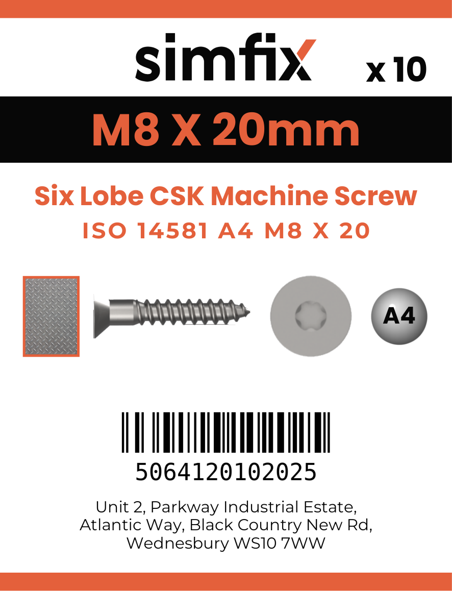 Simfix product label - 14581A408020-D