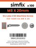 Simfix product label - 14581A408020-T