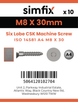 Simfix product label - 14581A408030-D