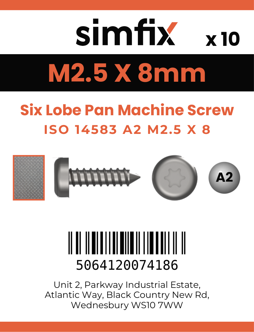 Simfix product label - 14583A2025008-D