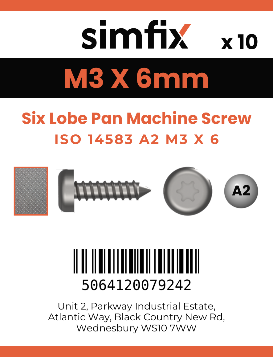 Simfix product label - 14583A203006-D