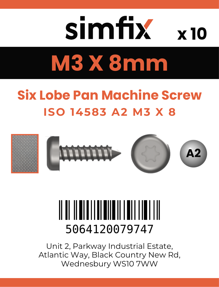 Simfix product label - 14583A203008-D