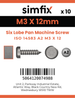 Simfix product label - 14583A203012-D
