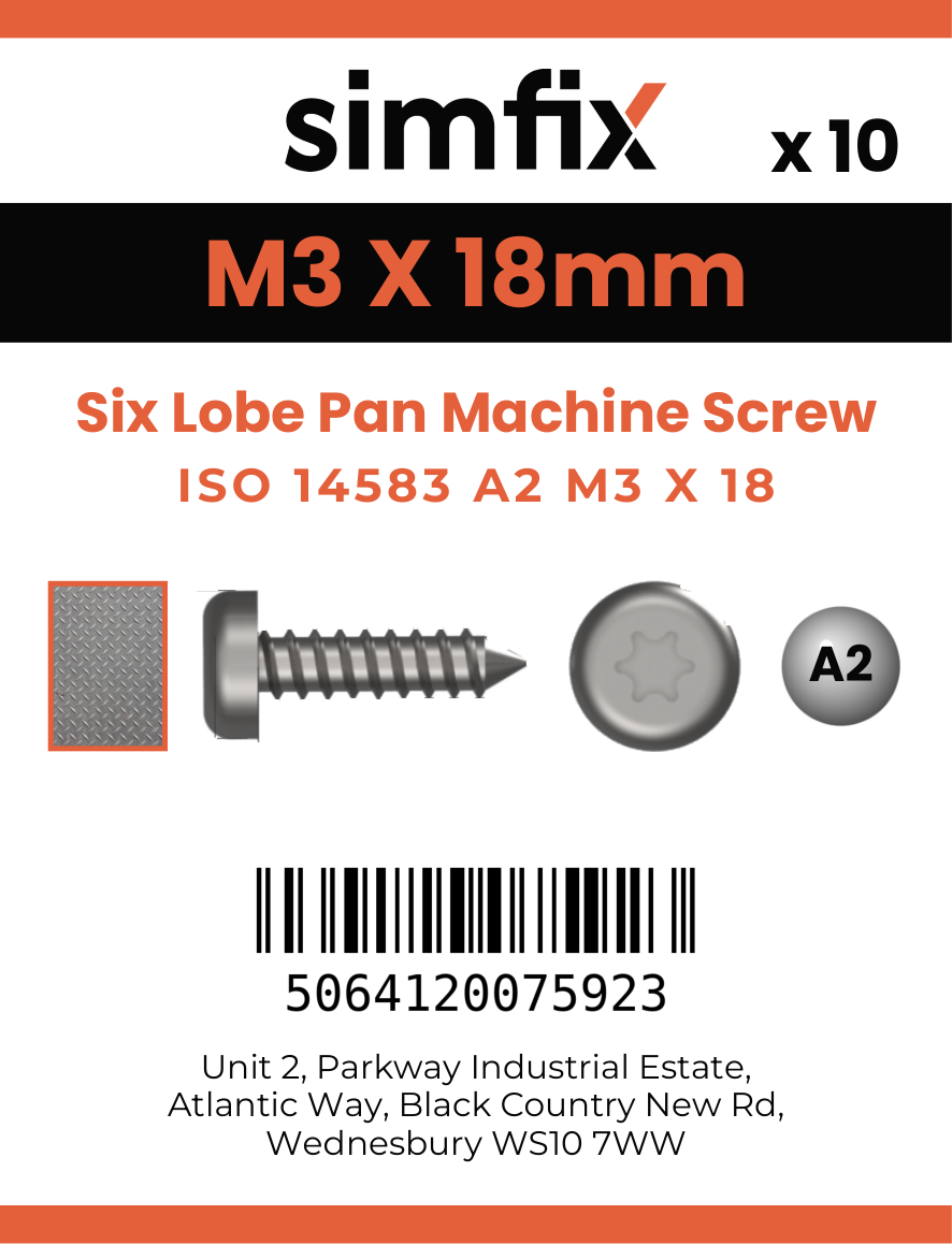 Simfix product label - 14583A203018-D