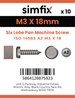 Simfix product label - 14583A203018-D