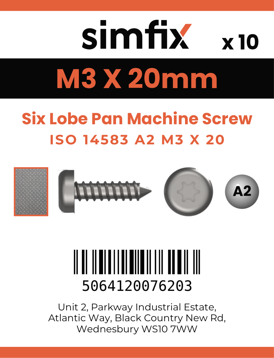 Simfix product label - 14583A203020-D