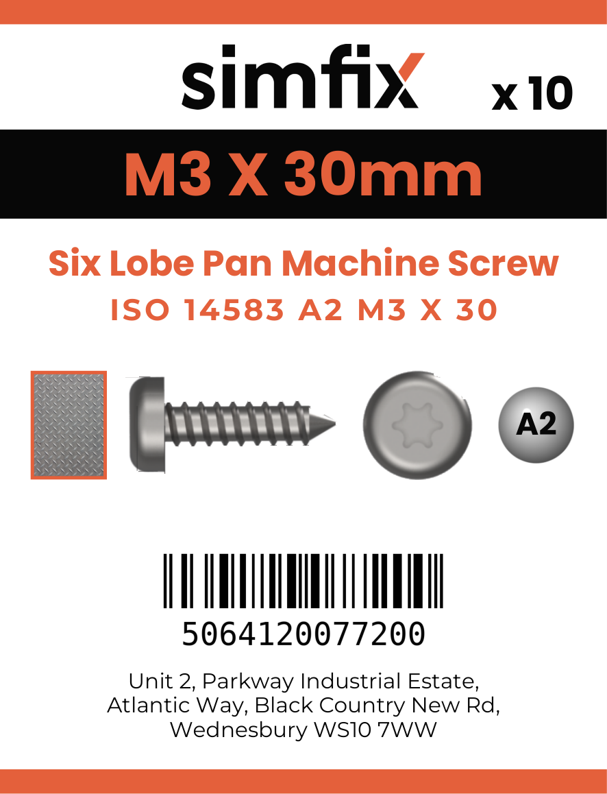 Simfix product label - 14583A203030-D