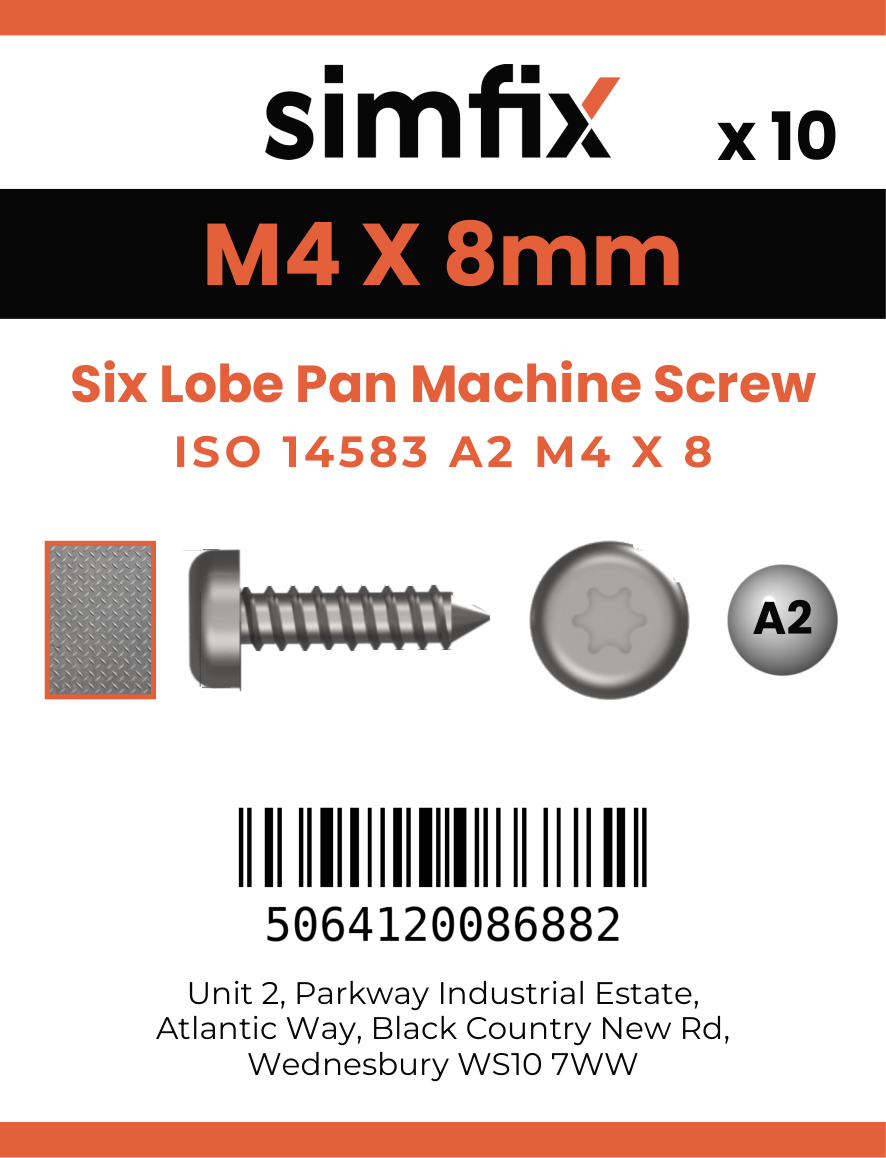 Simfix product label - 14583A204008-D