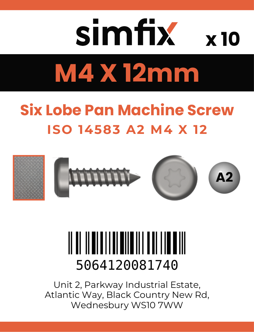 Simfix product label - 14583A204012-D