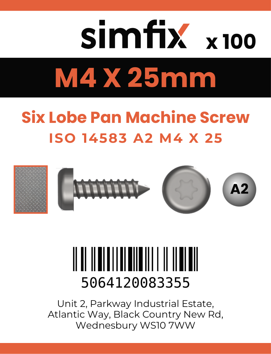 Simfix product label - 14583A204025-T