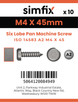 Simfix product label - 14583A204045-D