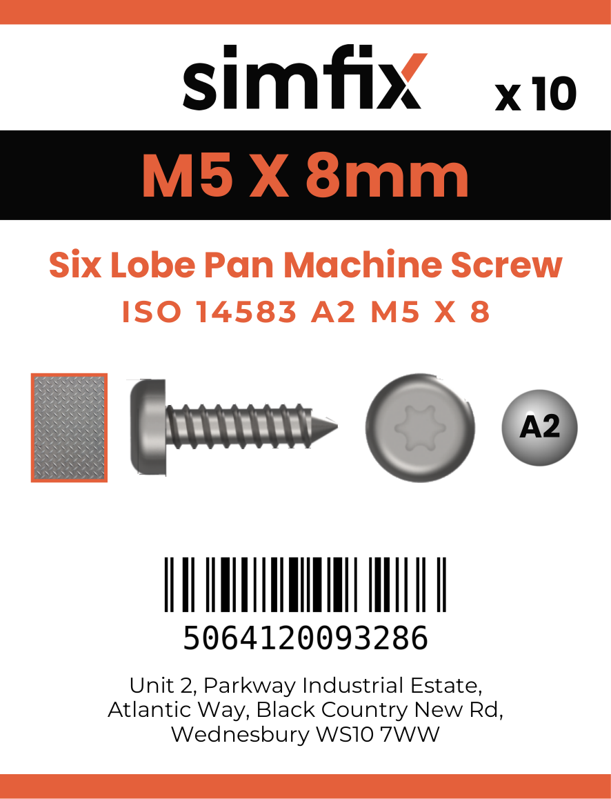 Simfix product label - 14583A205008-D