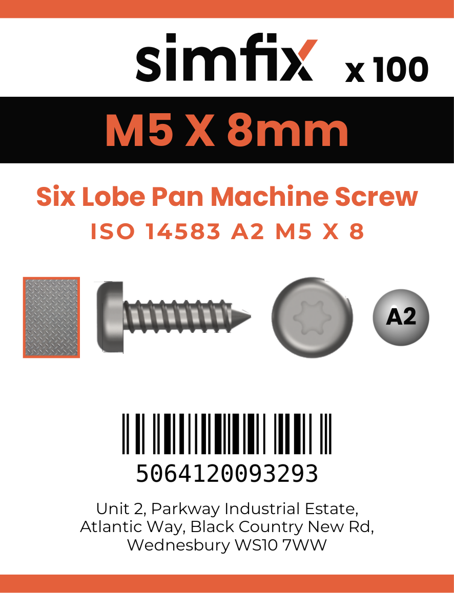 Simfix product label - 14583A205008-T
