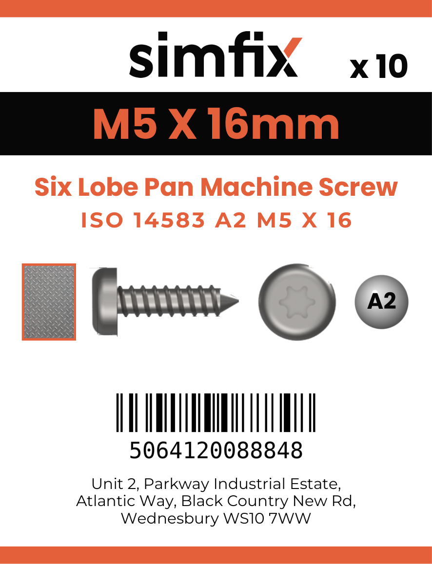 Simfix product label - 14583A205016-D