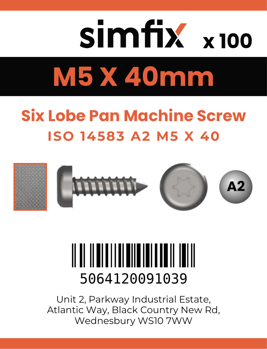 Simfix product label - 14583A205040-T