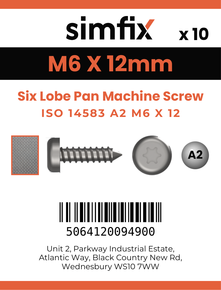 Simfix product label - 14583A206012-D