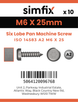 Simfix product label - 14583A206025-D