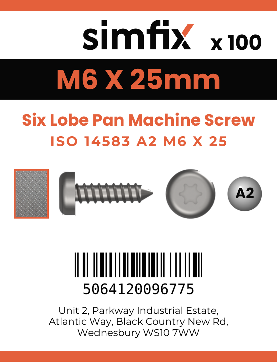 Simfix product label - 14583A206025-T