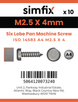 Simfix product label - 14583A4025004-D