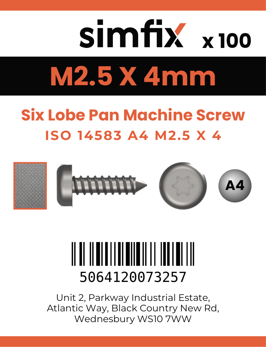 Simfix product label - 14583A4025004-T