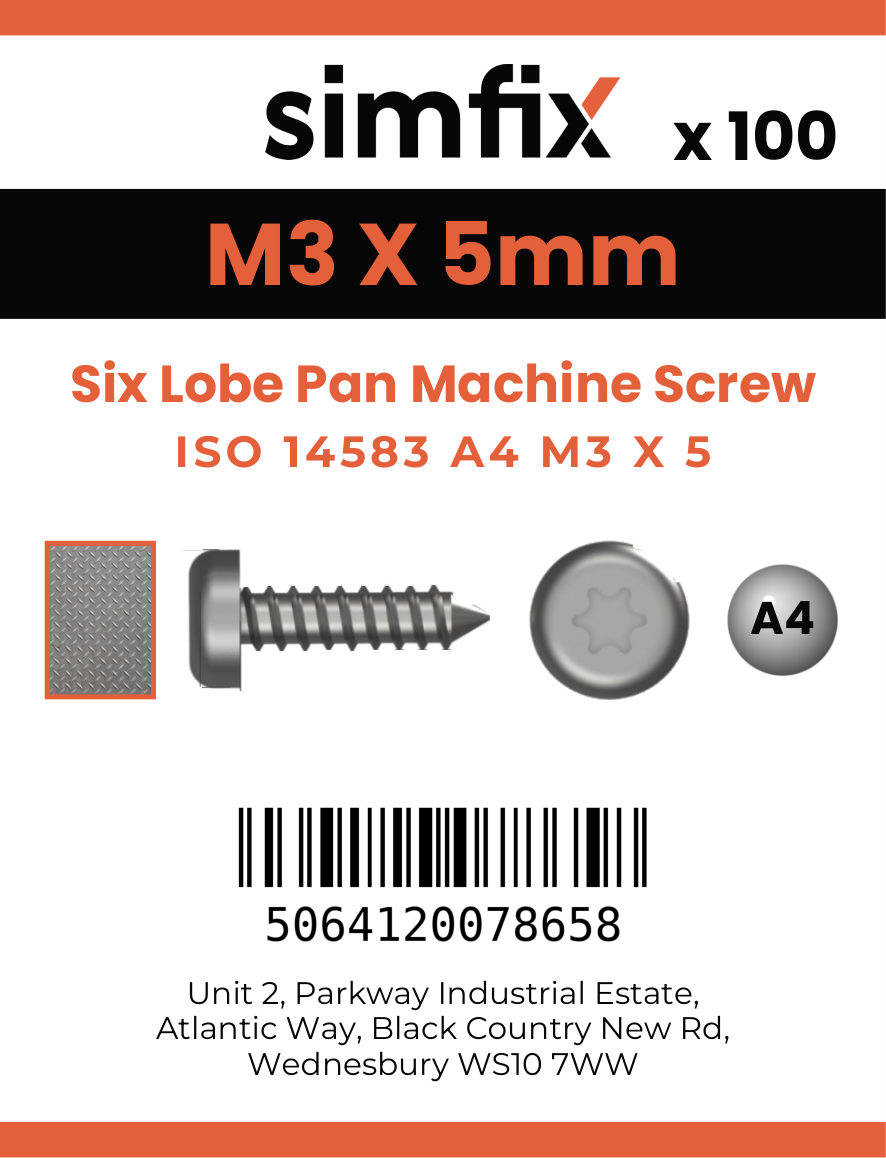 Simfix product label - 14583A403005-T