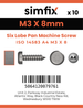 Simfix product label - 14583A403008-D