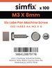 Simfix product label - 14583A403008-T