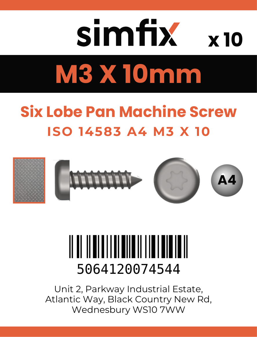 Simfix product label - 14583A403010-D