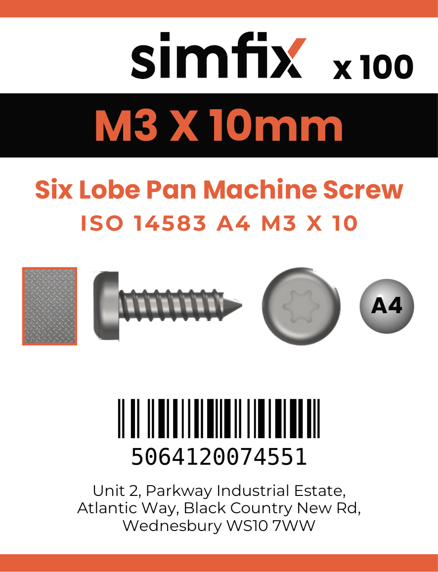 Simfix product label - 14583A403010-T