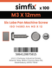 Simfix product label - 14583A403012-T