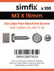 Simfix product label - 14583A403016-T