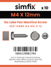 Simfix product label - 14583A404012-D