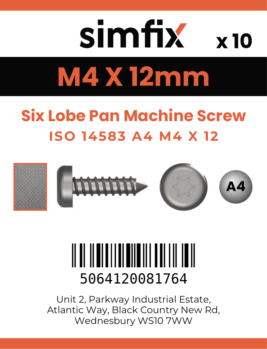 Simfix product label - 14583A404012-D