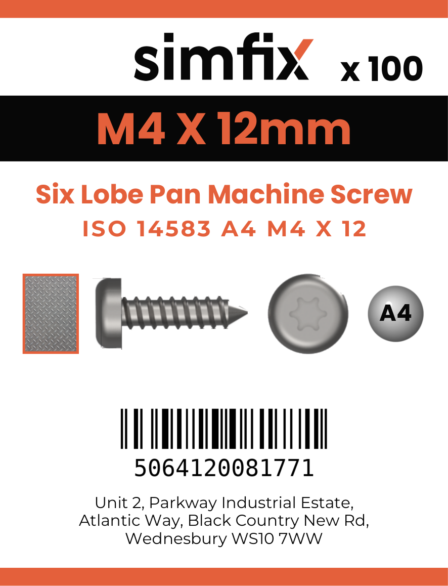 Simfix product label - 14583A404012-T