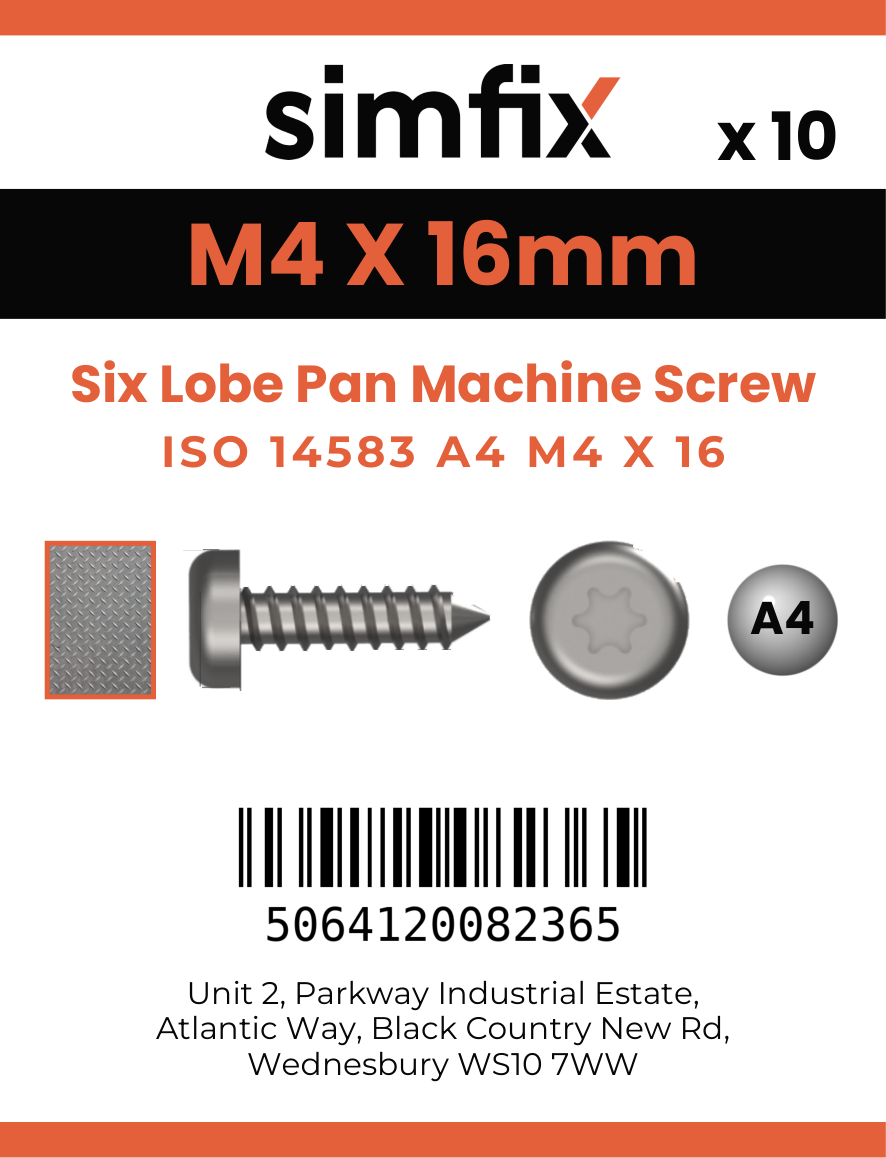 Simfix product label - 14583A404016-D